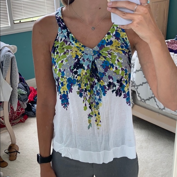 American Eagle Outfitters Tops - American Eagle floral tank | keyhole back